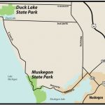 Muskegon & Duck Lake State Parksmaps & Area Guide   Shoreline With Duck Lake State Park Trail Map