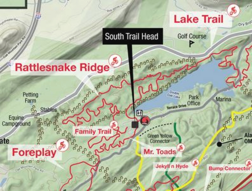 My Btc Run -- Oak Mountain in Oak Mountain State Park Alabama Trail Map
