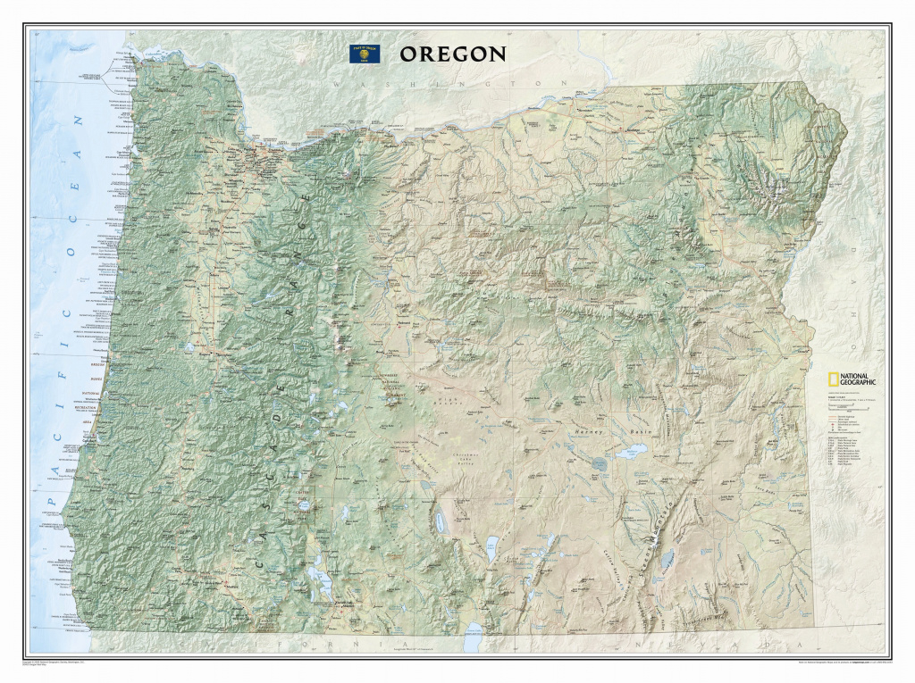 National Geographic Maps Oregon State Wall Map | Wayfair within State Wall Maps