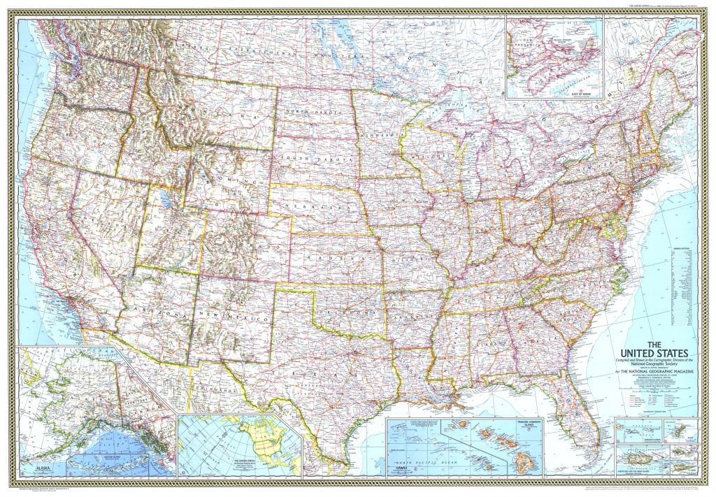National Geographic United States Map 1968 - Maps regarding Geographic United States Map