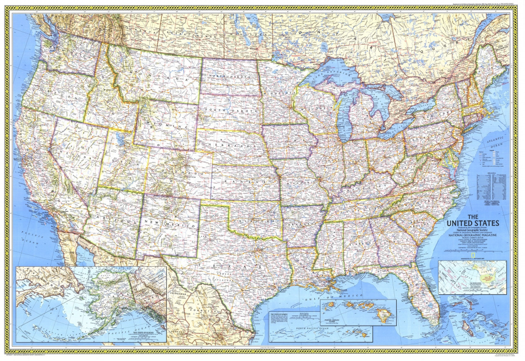 National Geographic United States Map 1987 - Maps throughout Geographic United States Map