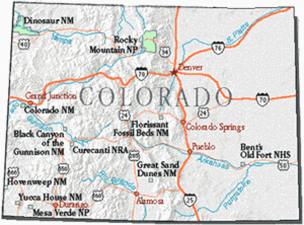 National Parks In Colorado Map And Travel Information | Download regarding Colorado State Parks Map