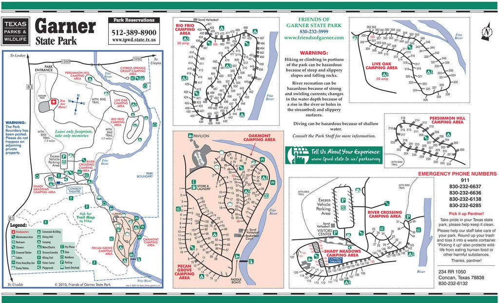 Need A Garner State Park Map? for Oak Mountain State Park Campground Map