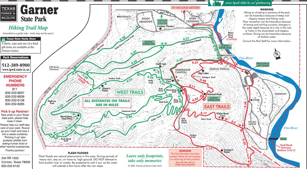 Need A Garner State Park Map? pertaining to State Park Map