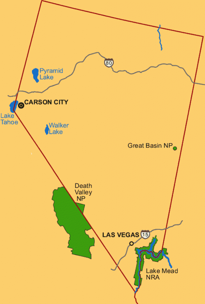 Nevada National And State Parks - Travel Around Usa with Nevada State Parks Map
