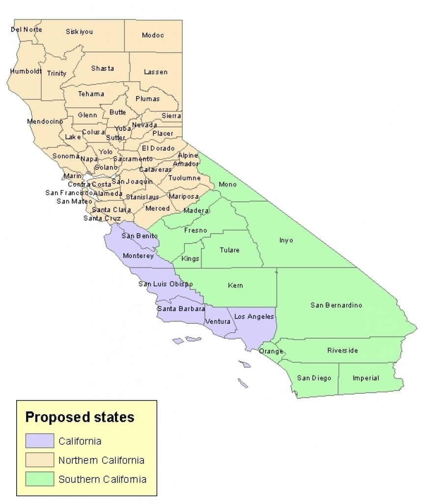 New California Plan Would Split State In Three | The Sacramento Bee for California Map With States