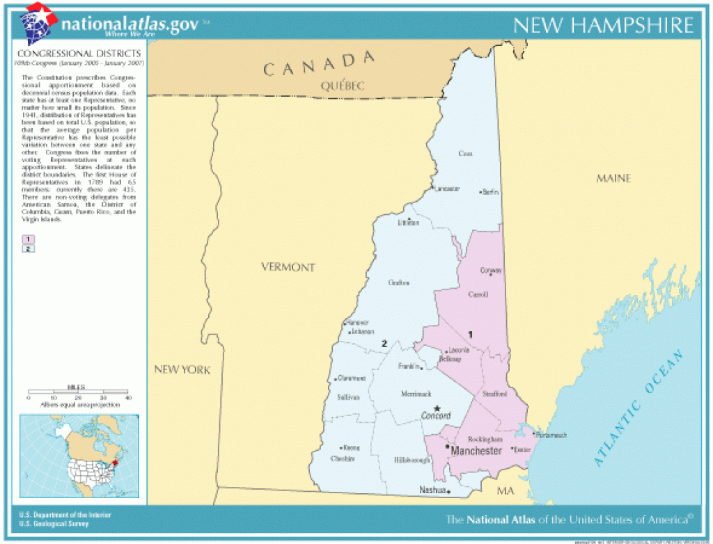 New Hampshire Home Buying Help: Schools, Maps, Crime in Nh State Congressional Districts Map
