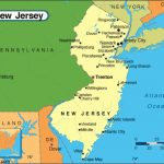 New Jersey Map And New Jersey Satellite Image With Map Of New Jersey And Surrounding States