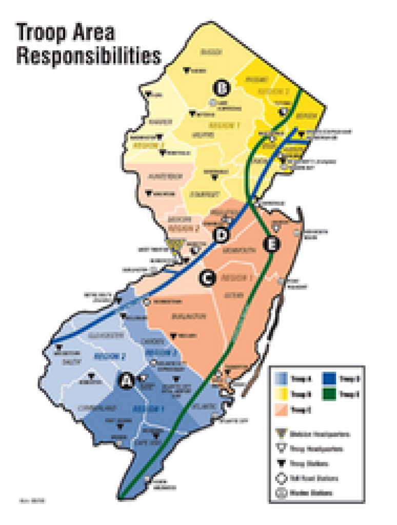 New Jersey State Police - Wikipedia with regard to Pa State Police Troop Map