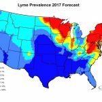 New Lyme Disease Forecast Map Targets Rising Tide Of Ticks | Clemson Pertaining To Lyme Disease By State Map