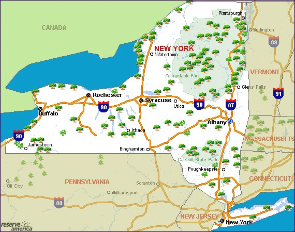 New York Camping Resources And Information intended for New York State Parks Map