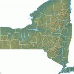 New York Physical Map And New York Topographic Map In New York State Airports Map