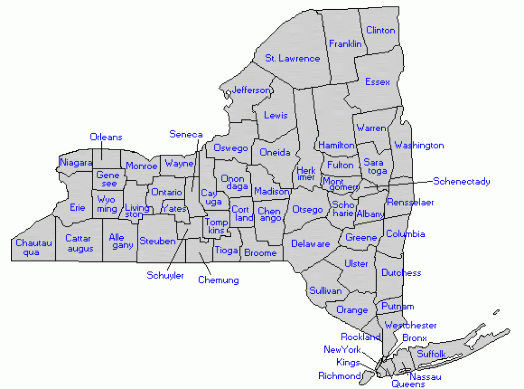 New York State Counties: Genealogy: New York State Library for New York State Map With Cities And Towns