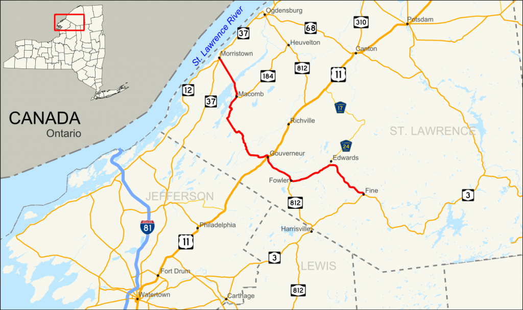 New York State Route 58 - Wikipedia intended for Map Of Northern Ny State