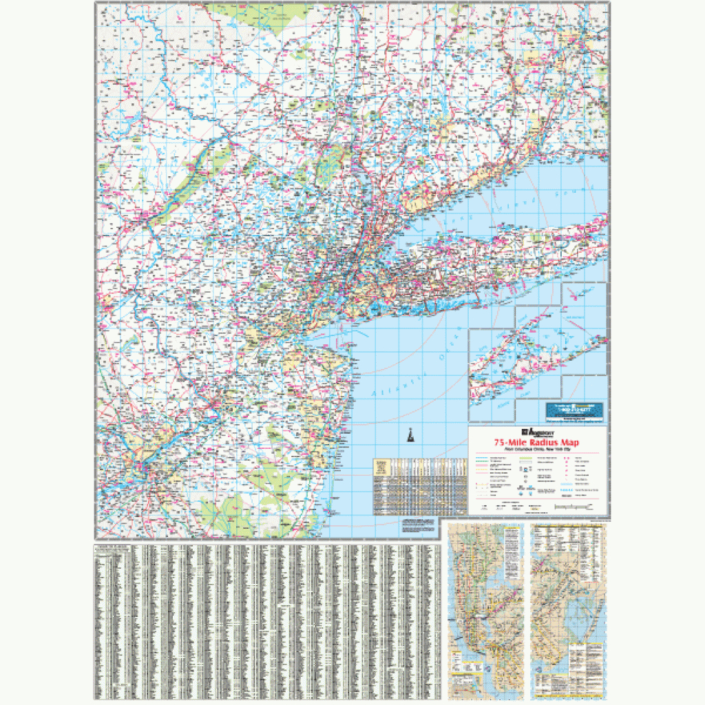 New York Tri-State Vicinity Wall Map, Keith Map Service, Inc. pertaining to Tri State Map Ny Nj Pa