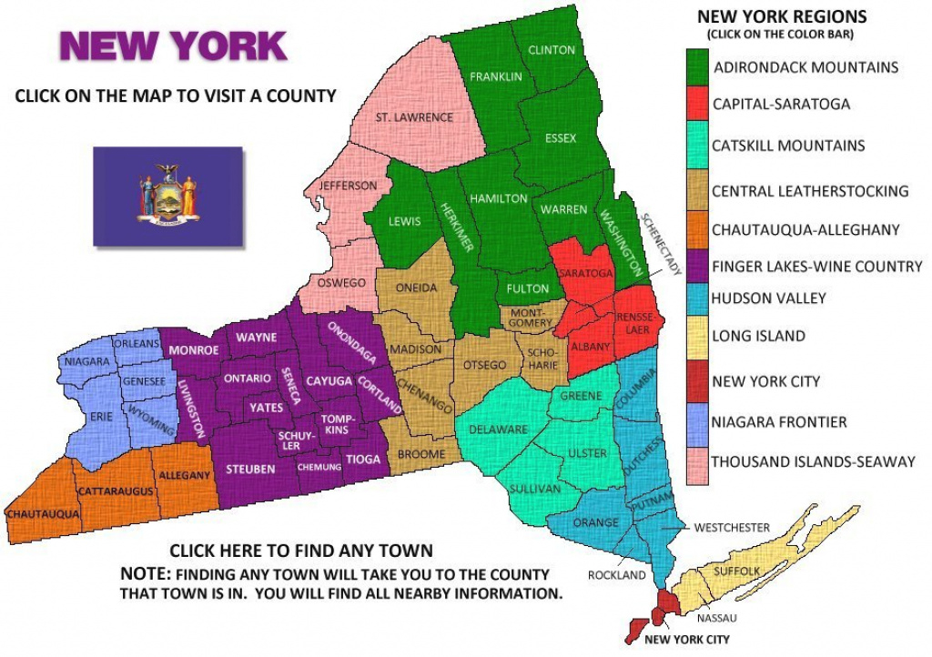 New York Visitors Guide Map with regard to New York State Tourism Map
