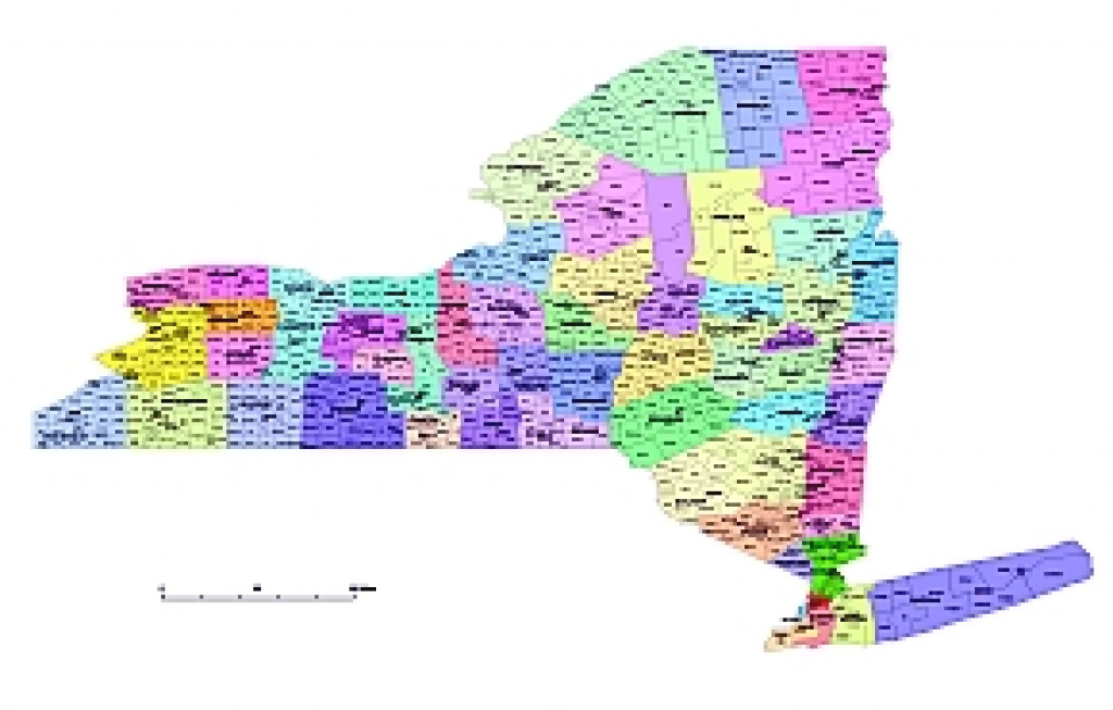 New York within New York State Zip Code Map