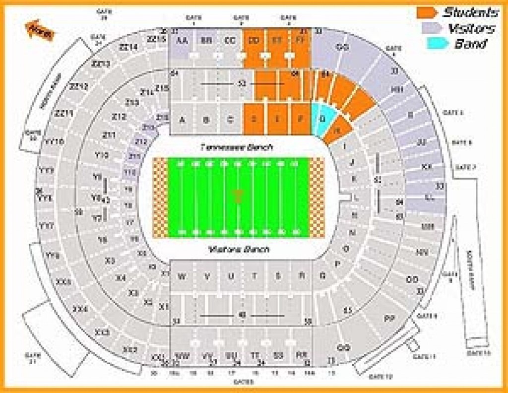 Neyland Stadium Seating Chart Information inside Penn State Football Stadium Seating Map With Rows