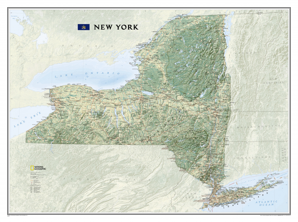 Ngs New York State Wall Map pertaining to State Wall Maps