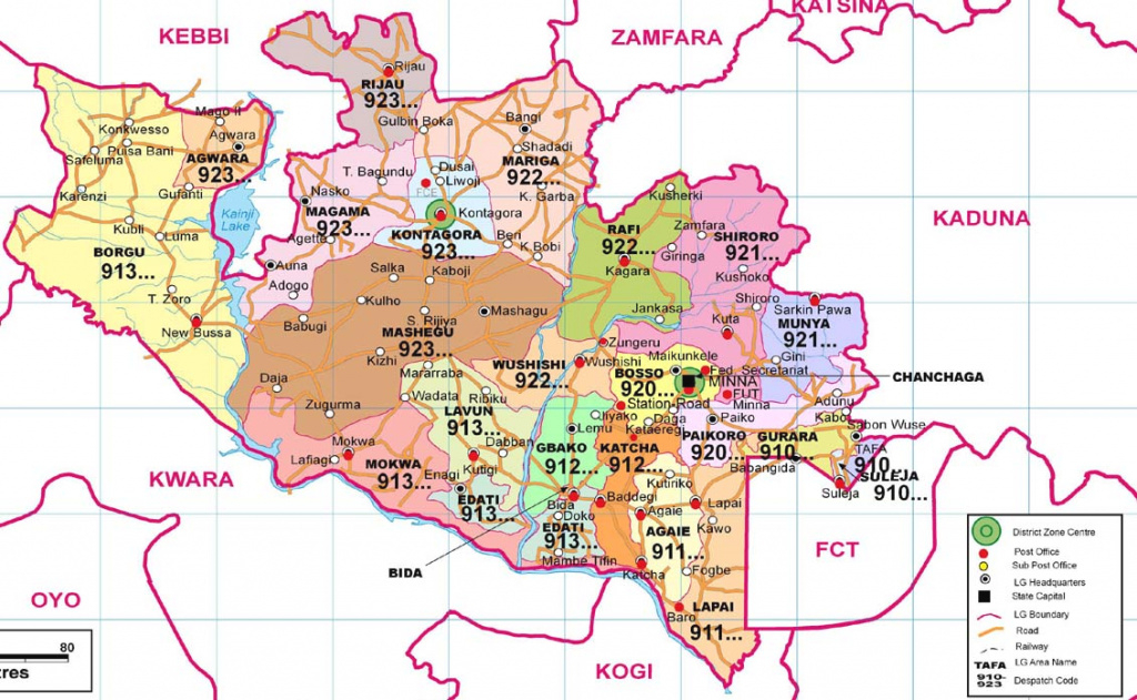 Niger State Zip Code Map with regard to State Map Com