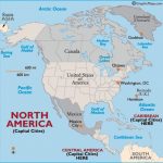 North America Countries And Capitals   Capitals Of North America With Regard To North America Map With States And Capitals