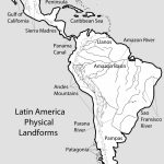 North And South America Physical Map Printable Blank Physical Map For Blank Physical Map Of The United States