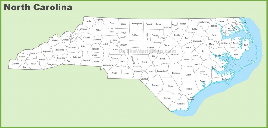 North Carolina County Map inside Nc State Map With Counties