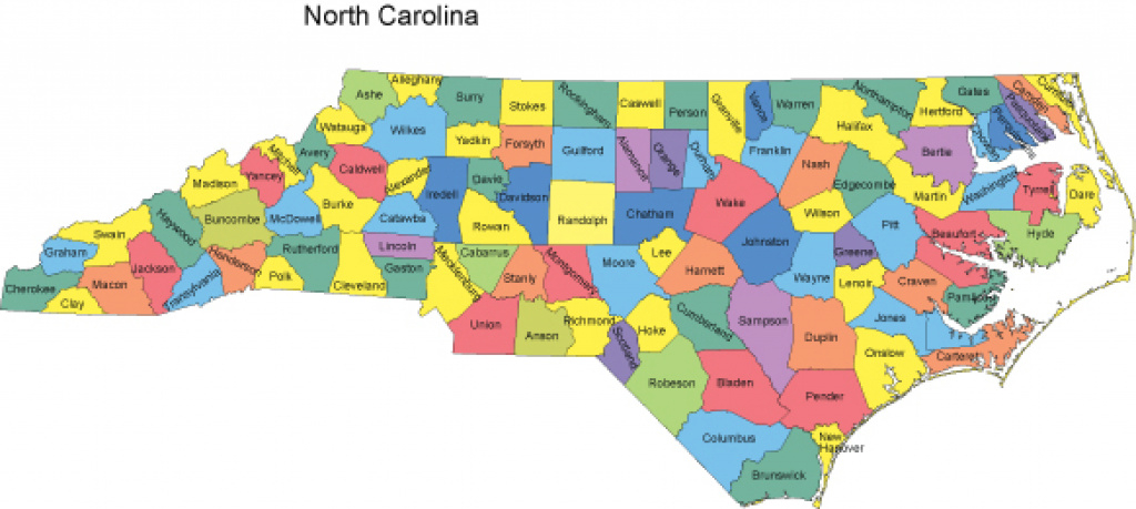 North Carolina Map With Counties within Nc State Map With Counties