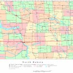 North Dakota Printable Map In North Dakota State Highway Map