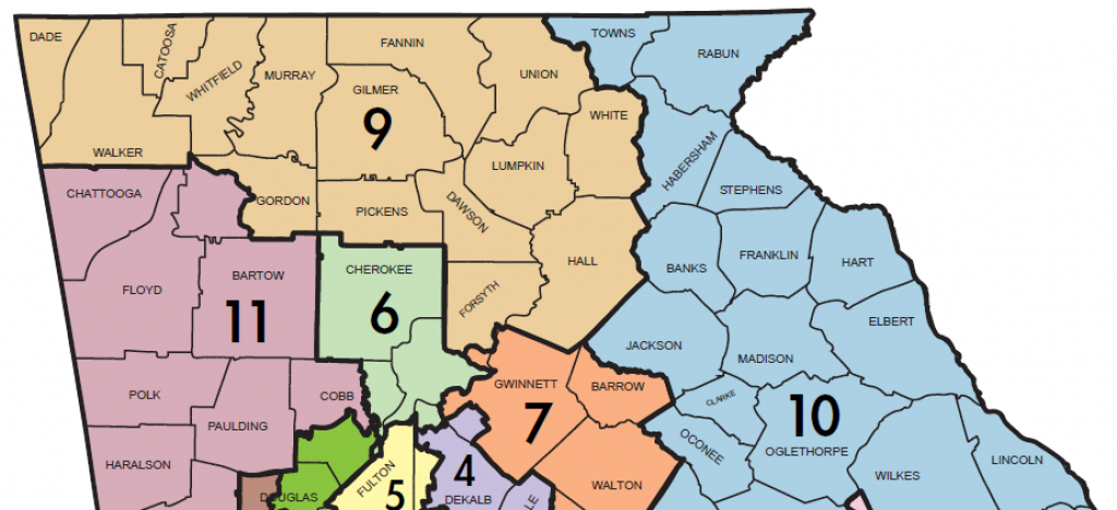 North Georgia pertaining to Georgia State Senate District Map