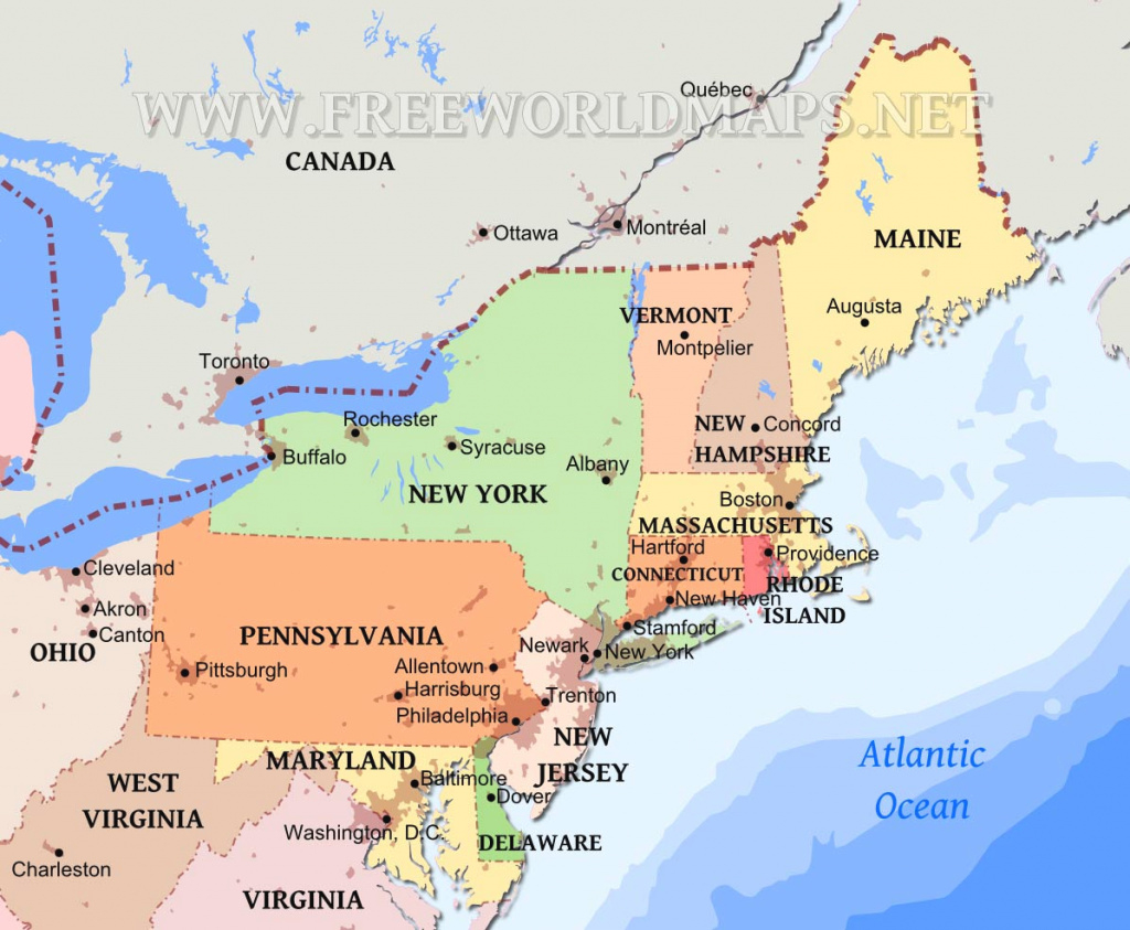 Northeastern Us Maps with regard to Map Of Northern United States