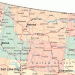 Northern Rocky Mountain States Road Map Regarding Map Of Northern United States