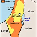 Nov. 29, 1947 | United Nations Partitions Palestine, Allowing For In Palestine Two State Solution Map