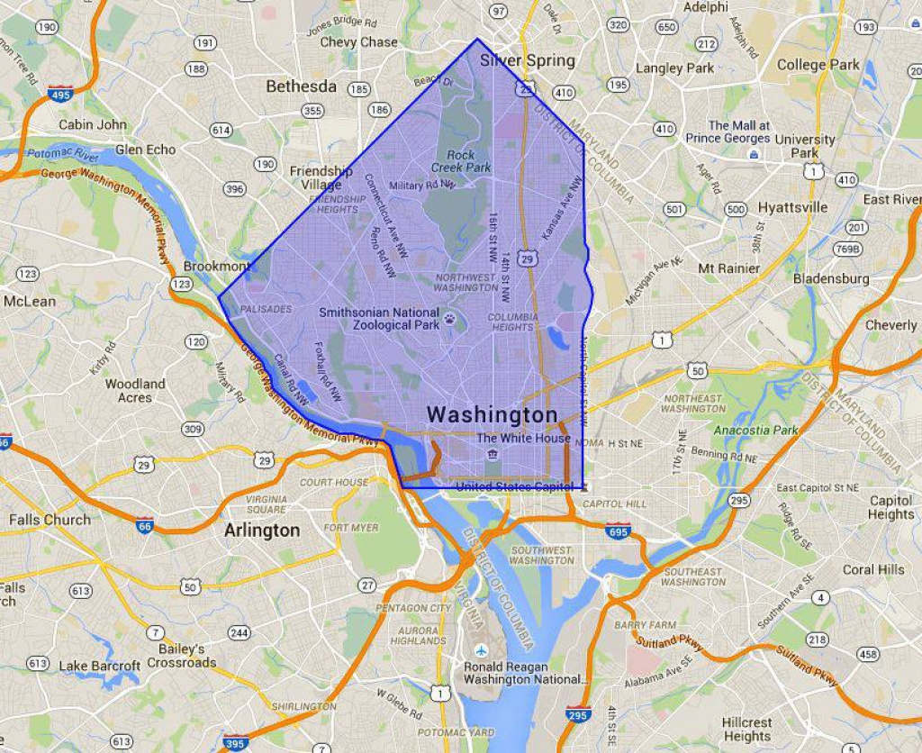 Nw Washington Dc: A Map And Neighborhood Guide pertaining to Map Of Washington Dc And Surrounding States