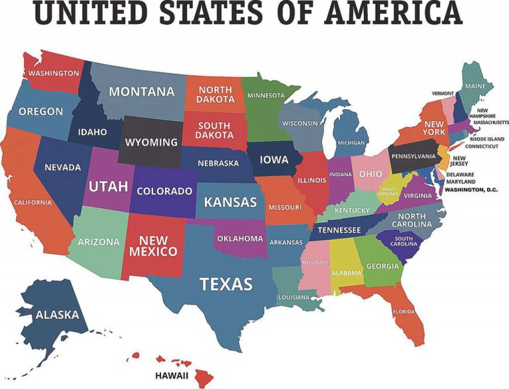 Official And Nonofficial Nicknames Of U.s. States for 50 States Map