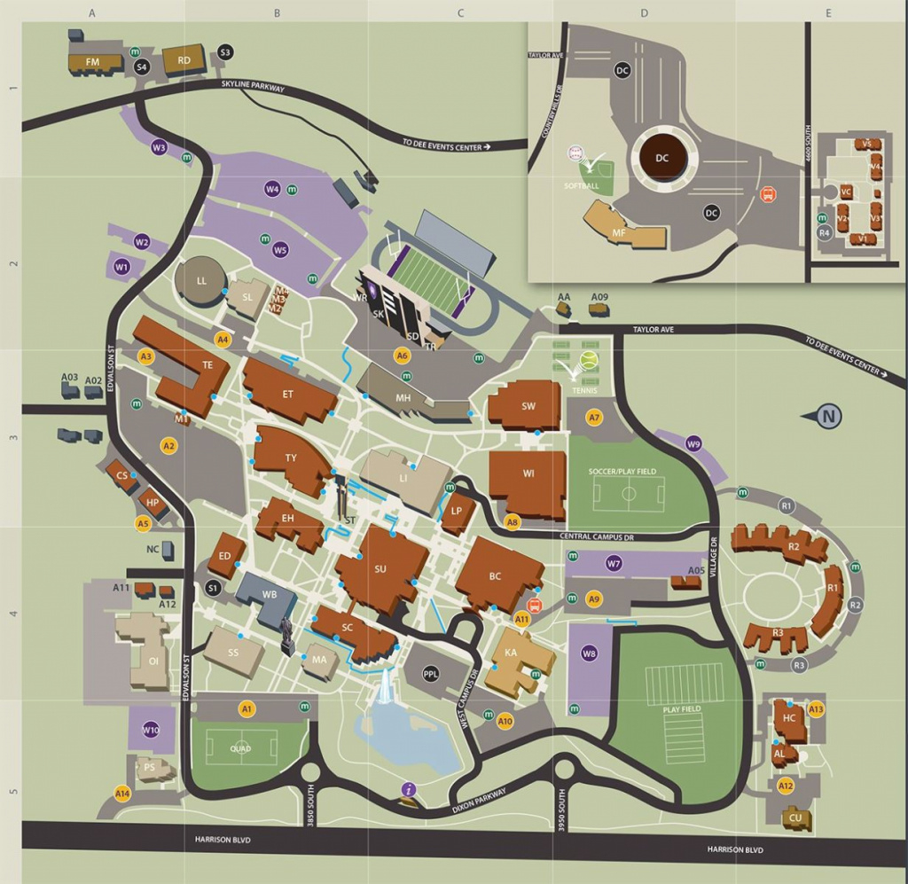 Central State University Campus Map Printable Map