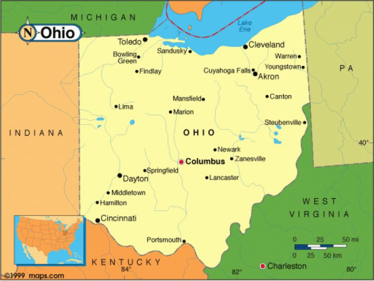 Map Of Ohio And Surrounding States