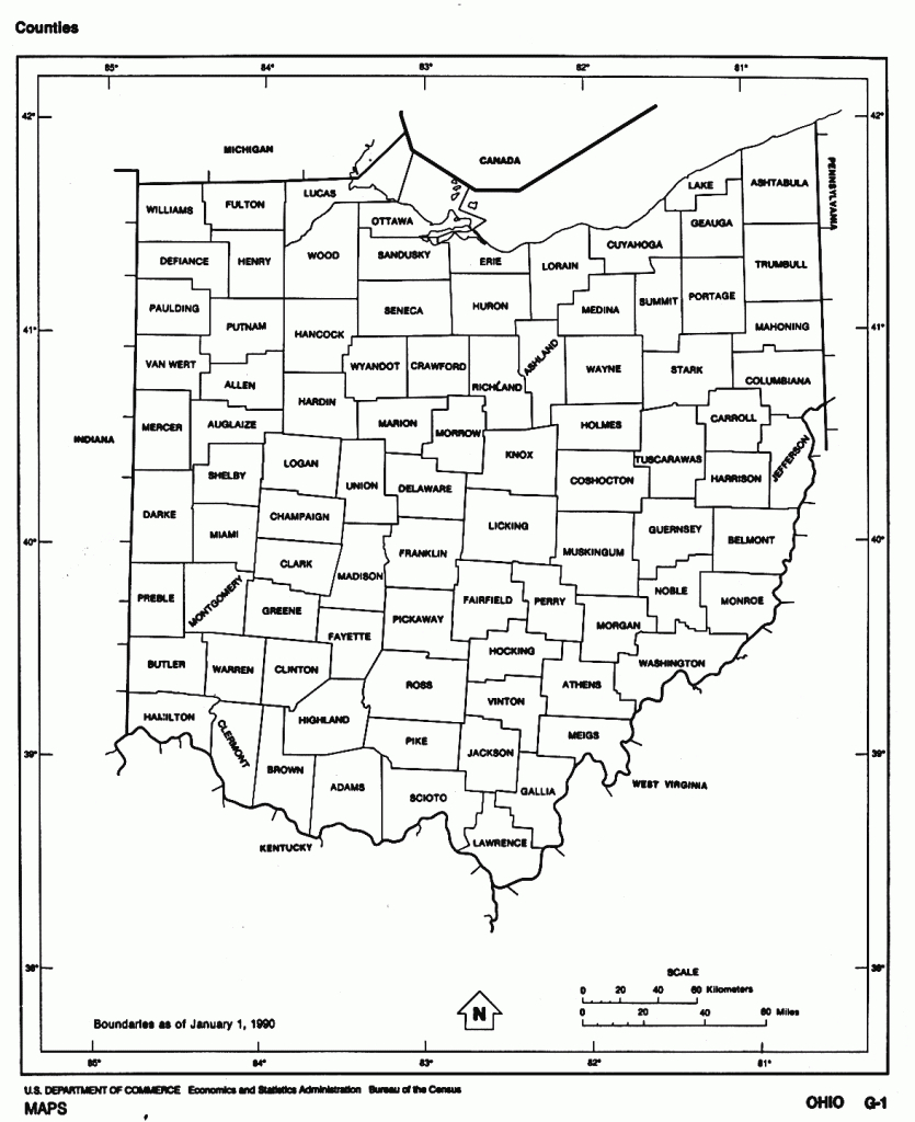 Ohio Maps - Perry-Castañeda Map Collection - Ut Library Online inside State Of Ohio County Map Pdf
