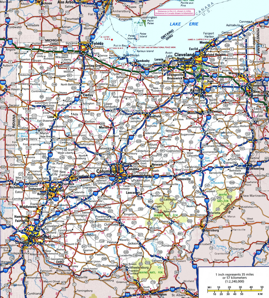 Ohio Road Map for Road Map Of Northern States