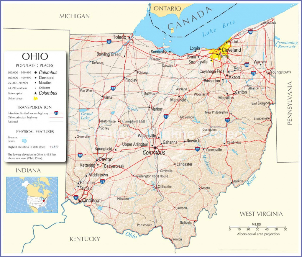 Ohio State Map, Ohio Map, Ohio State Road Map, Map Of Ohio for Ohio State Road Map