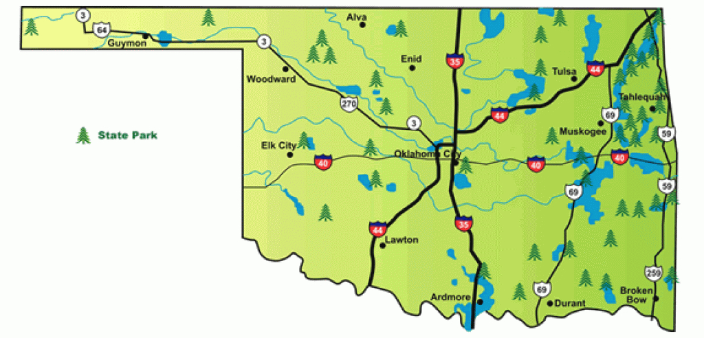 Oklahoma State Parks - Campsite Reservation System within Illinois State Campgrounds Map