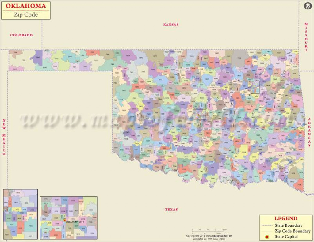 Oklahoma Zip Code Map, Oklahoma Postal Code for Usps Zip Code Map By State