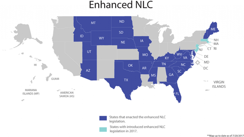 One State Has Made It Real: N.c. Brings Enhanced Nurse Licensure Home with regard to Compact State Nursing Map