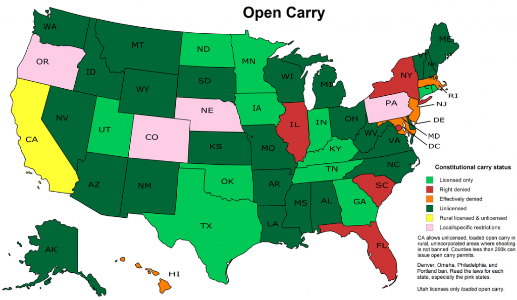 Open Carry - Nevada Carry intended for States That Allow Open Carry Map