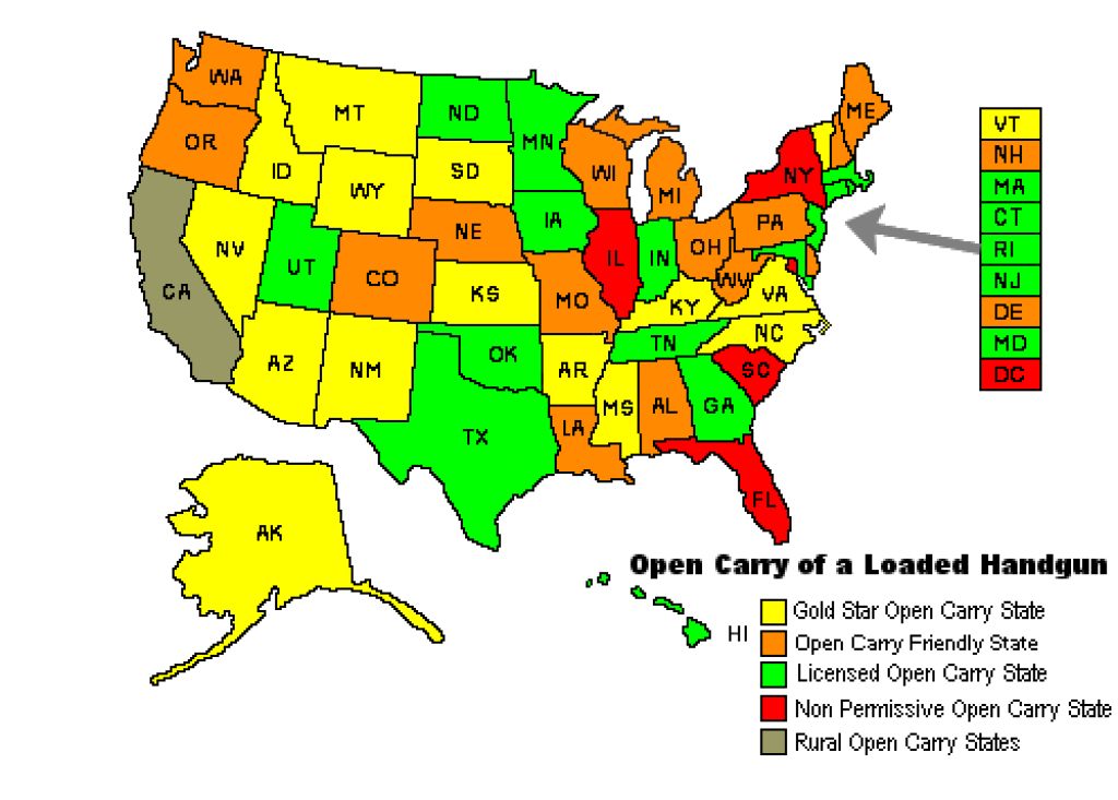 Open Carry | Opencarry in States That Allow Open Carry Map