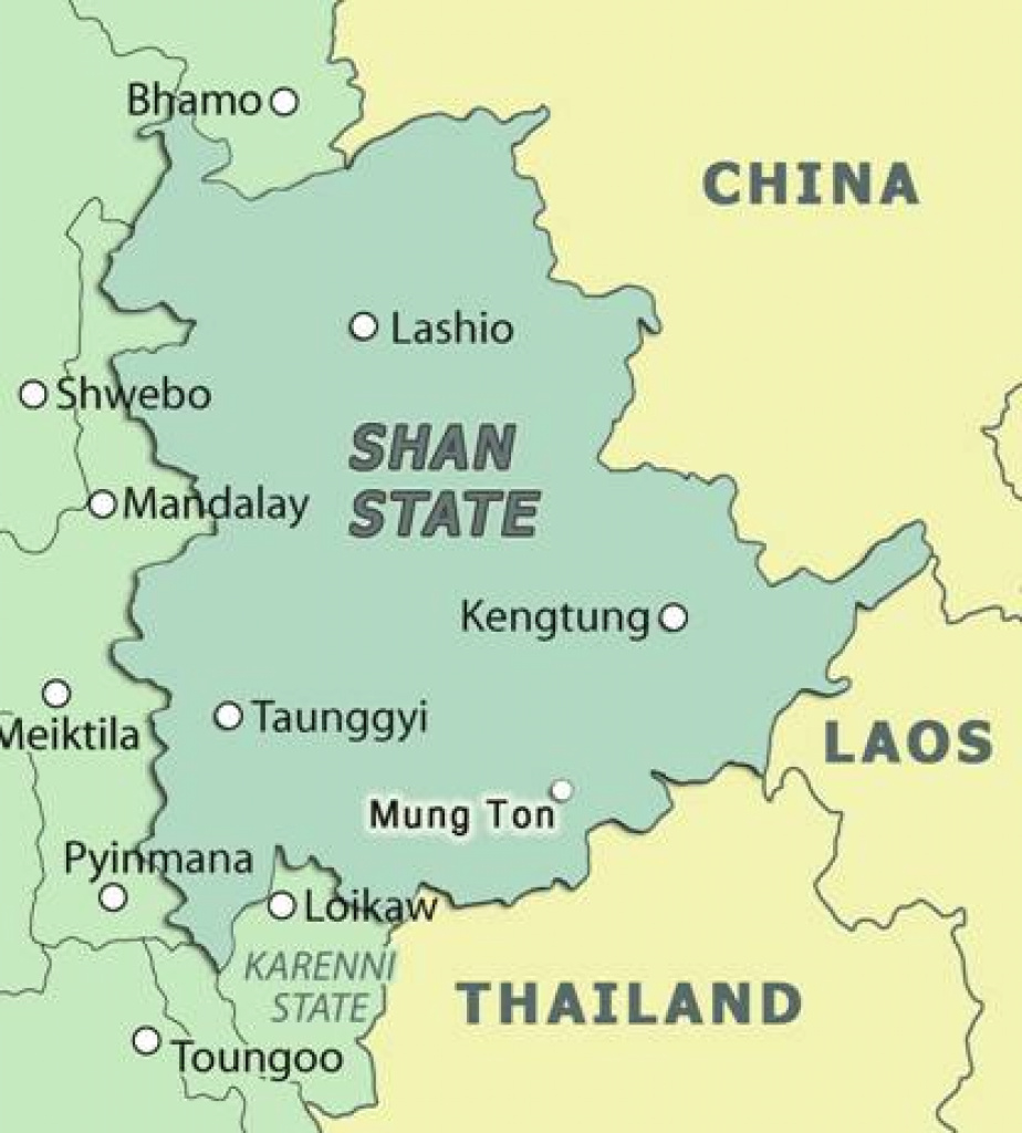 Oppression: Burma Army Militarization And The Use Of Proxies In regarding Eastern Shan State Map