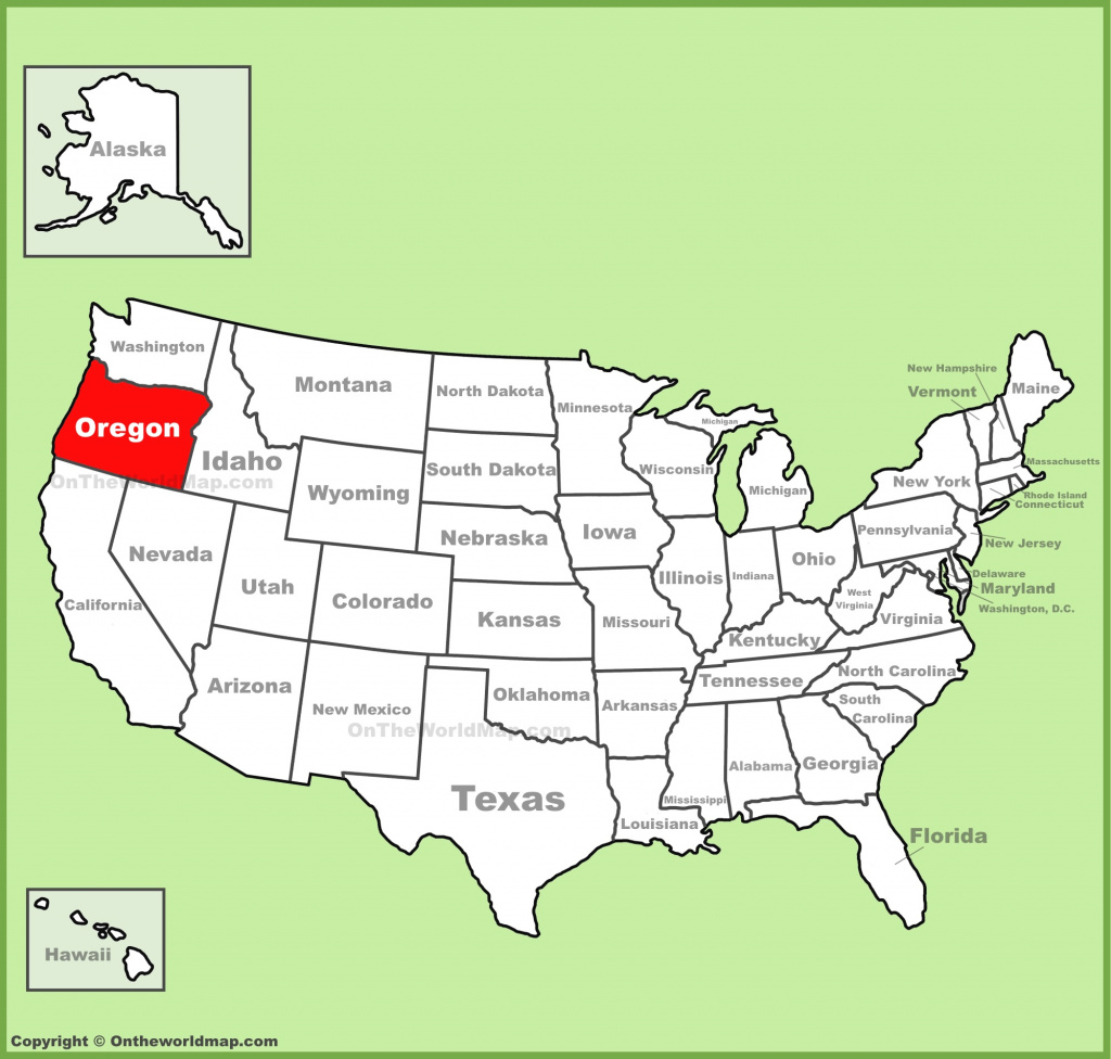 Oregon Location On The U.s. Map for Is State Map
