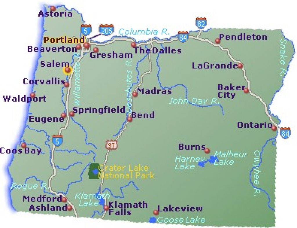 Oregon Map - Go Northwest! A Travel Guide inside Oregon State Parks Map