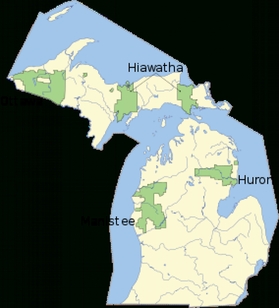 Ottawa National Forest - Wikivisually with Michigan State Forest Map