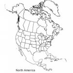 Outline Map Of North America   Familyeducation With Blackline Maps Of The United States